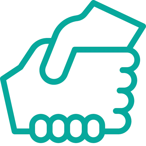 Handshake Graphic Icon Representing Collaboration