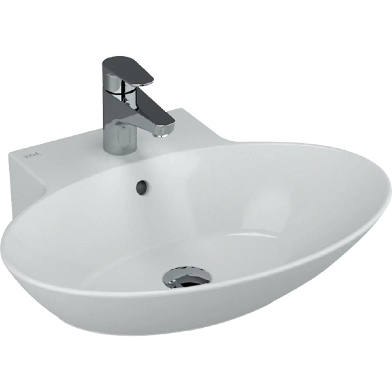 White Bathroom Sink with Faucet