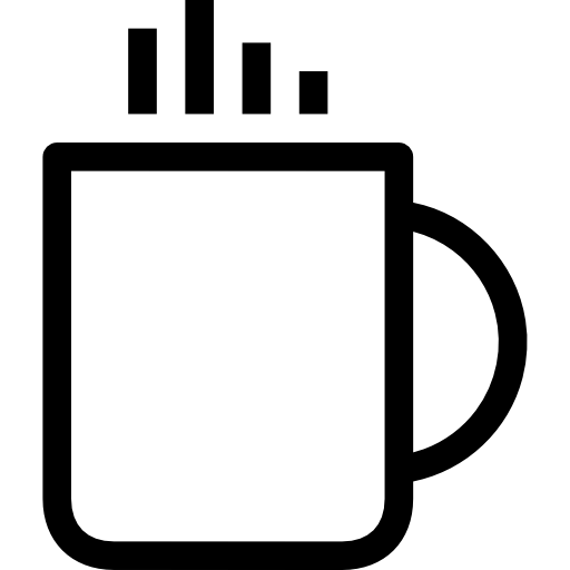 Minimalist Steaming Cup Icon Design