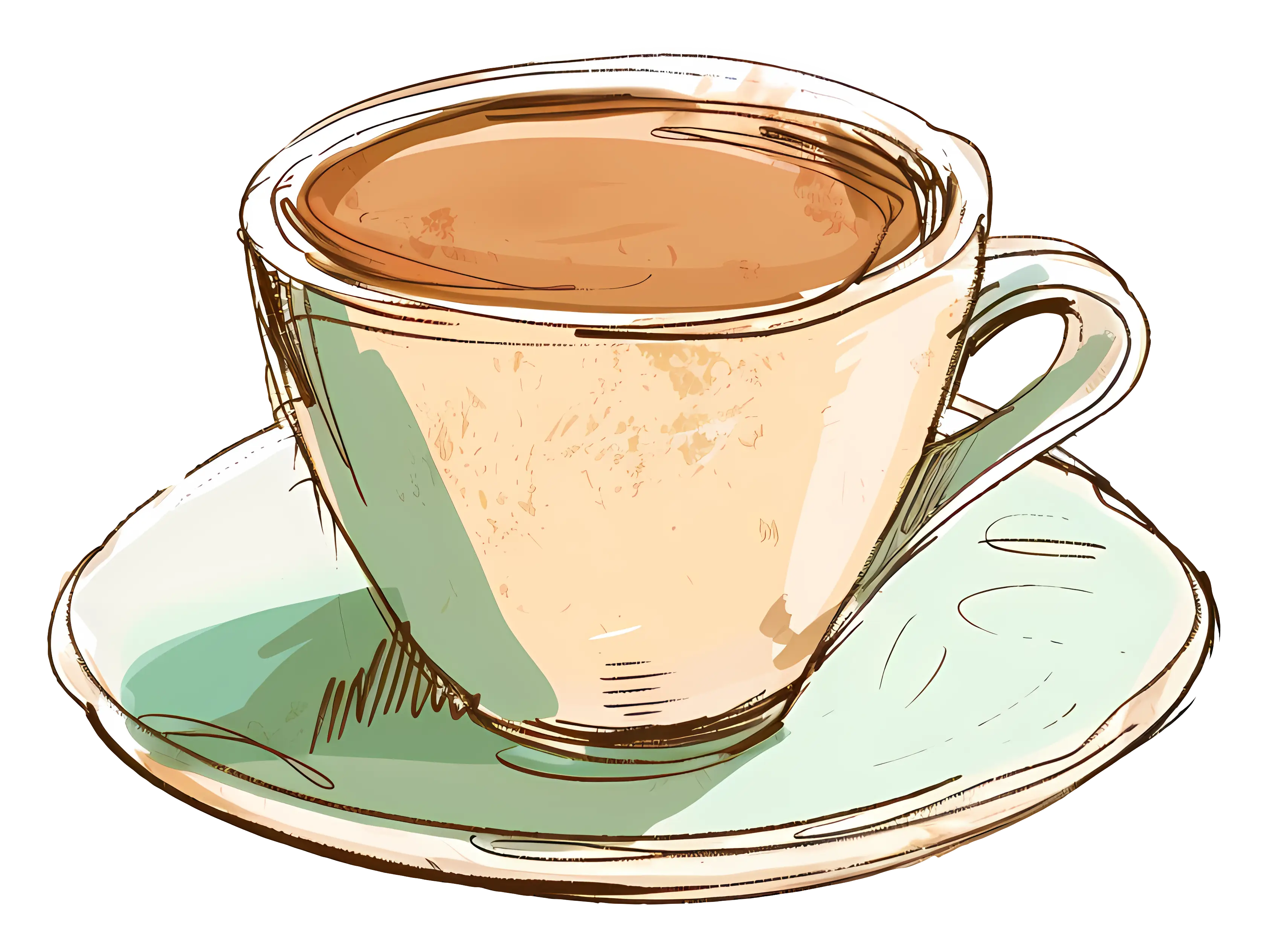 Sketched Coffee Cup Illustration