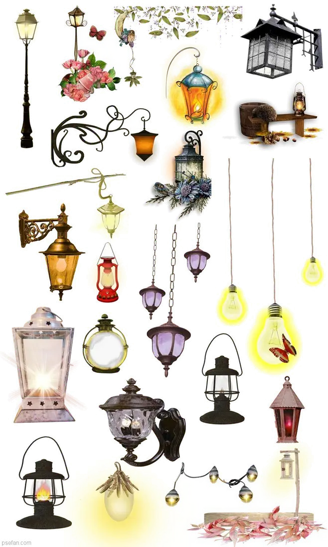 Various Lamps in Different Styles