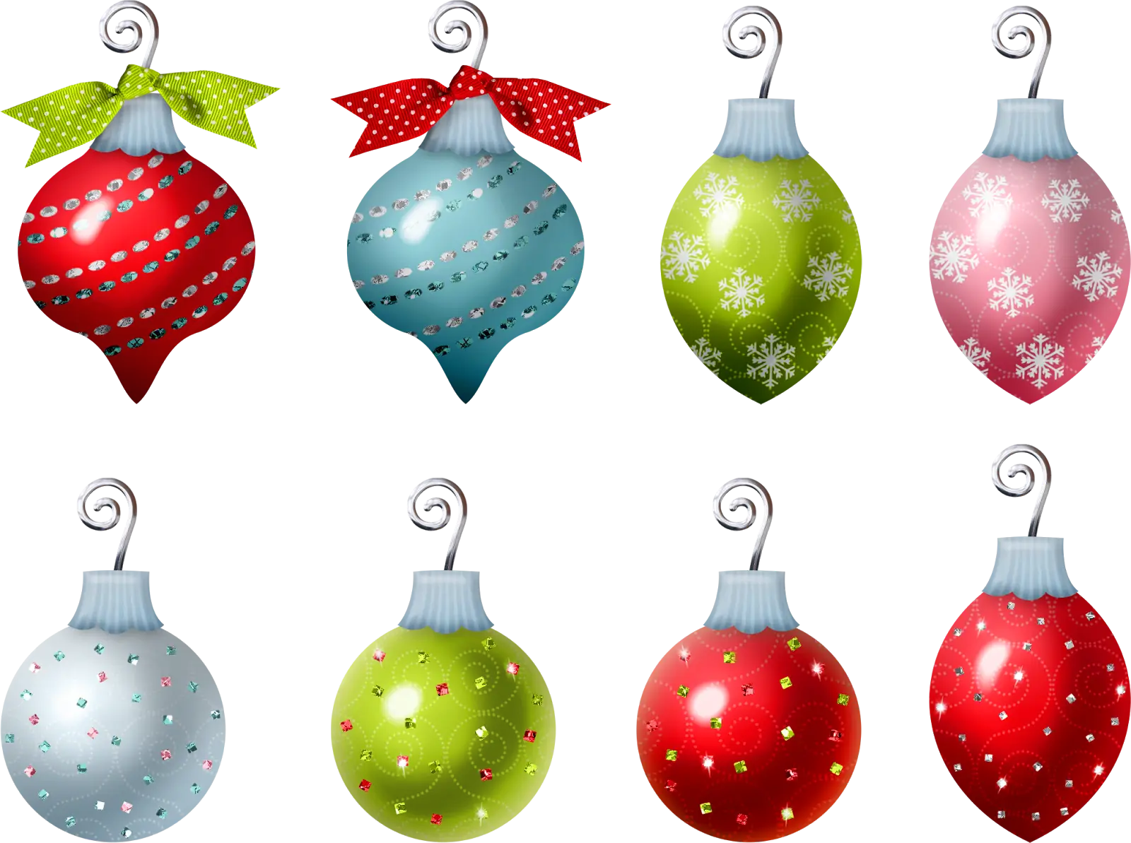 Colorful Christmas Ornaments for Tree Decor