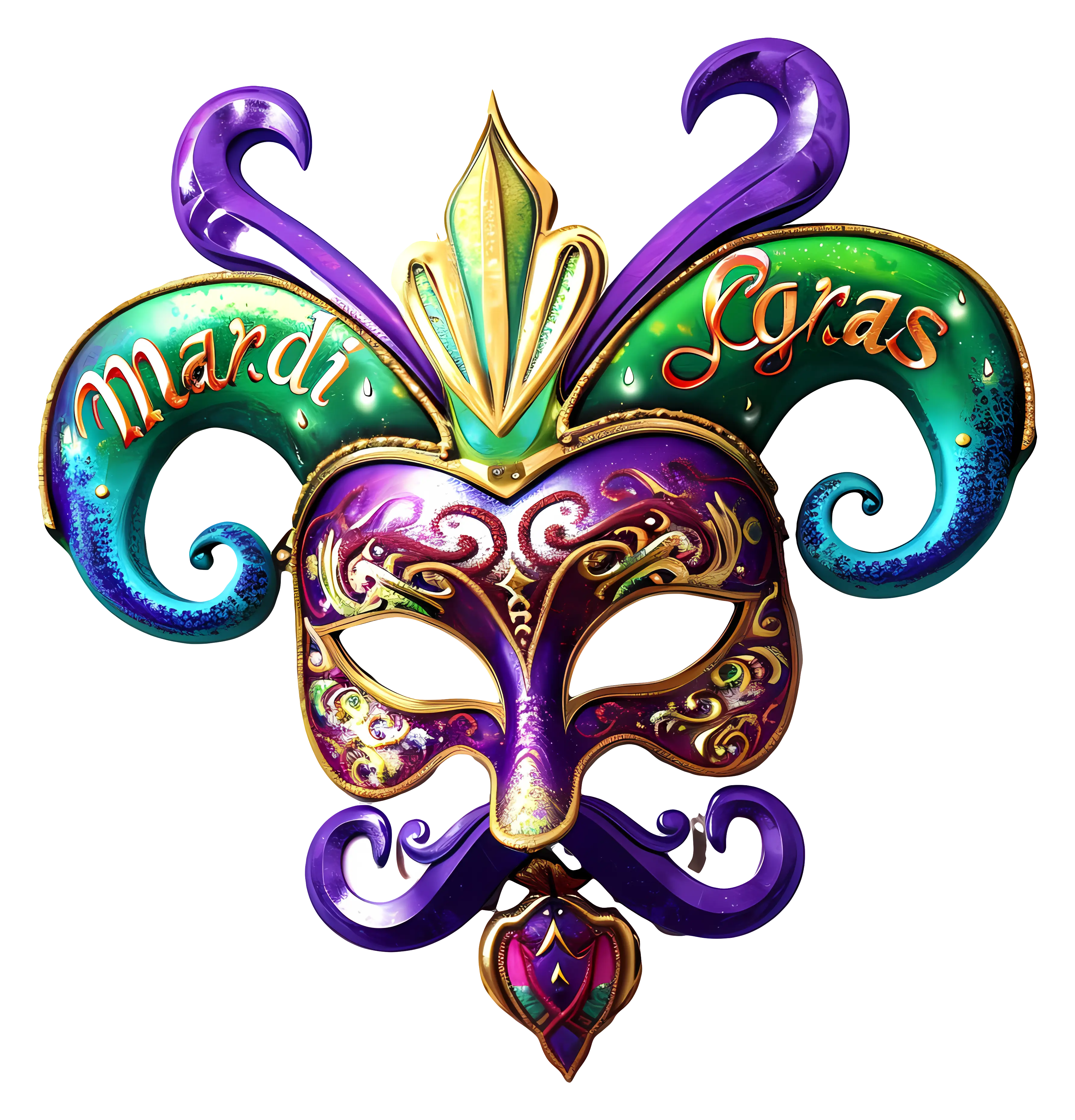 Colorful Mardi Gras Mask