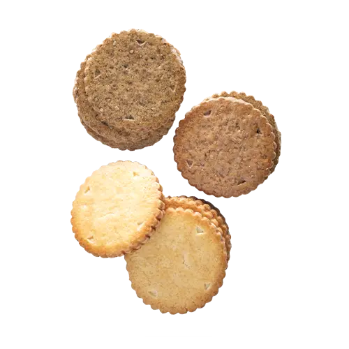 Round Biscuits in Two Colors