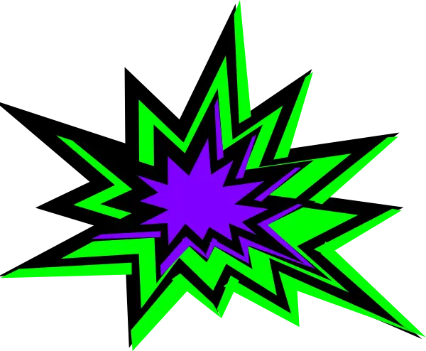 Bold Comic-Style Explosive Burst Graphic