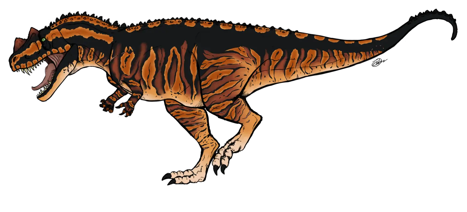 Dinosaur Illustration Featuring Carnivorous Traits