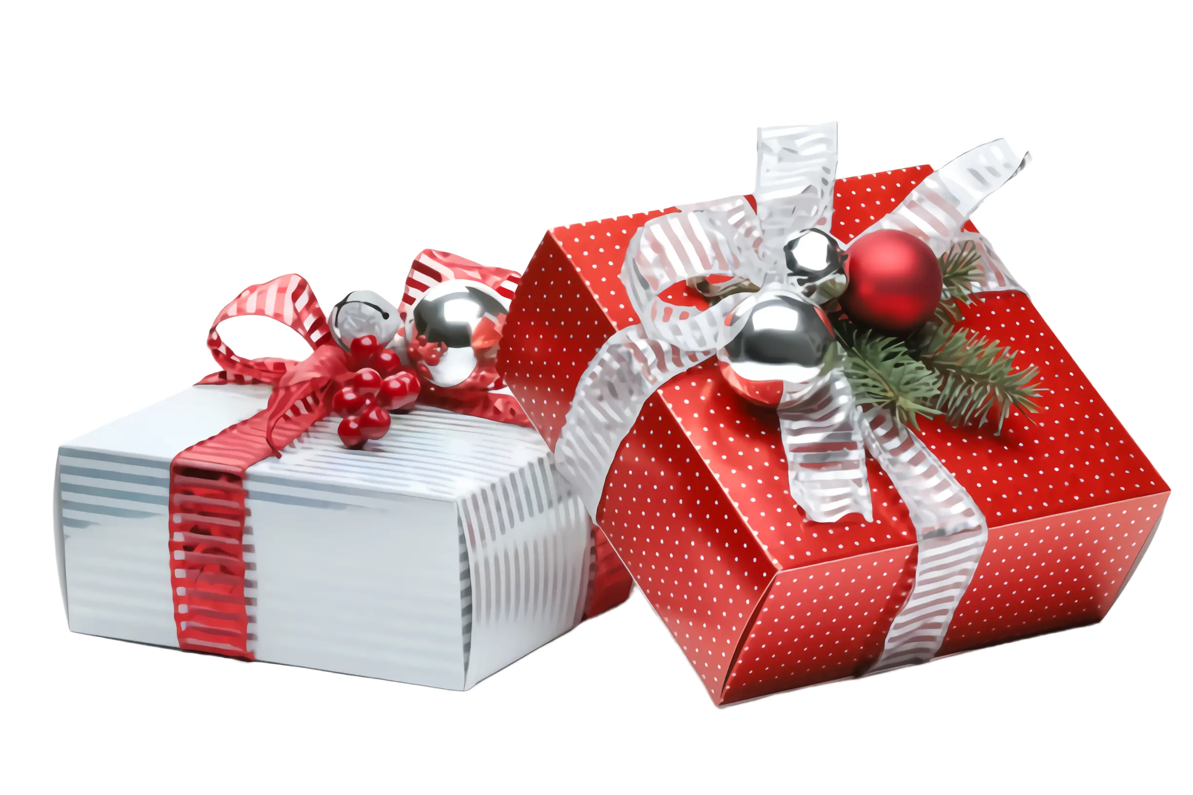 Festive Wrapped Gift Boxes