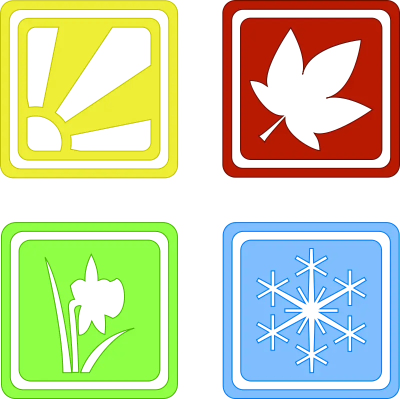 Colorful Seasons Icons