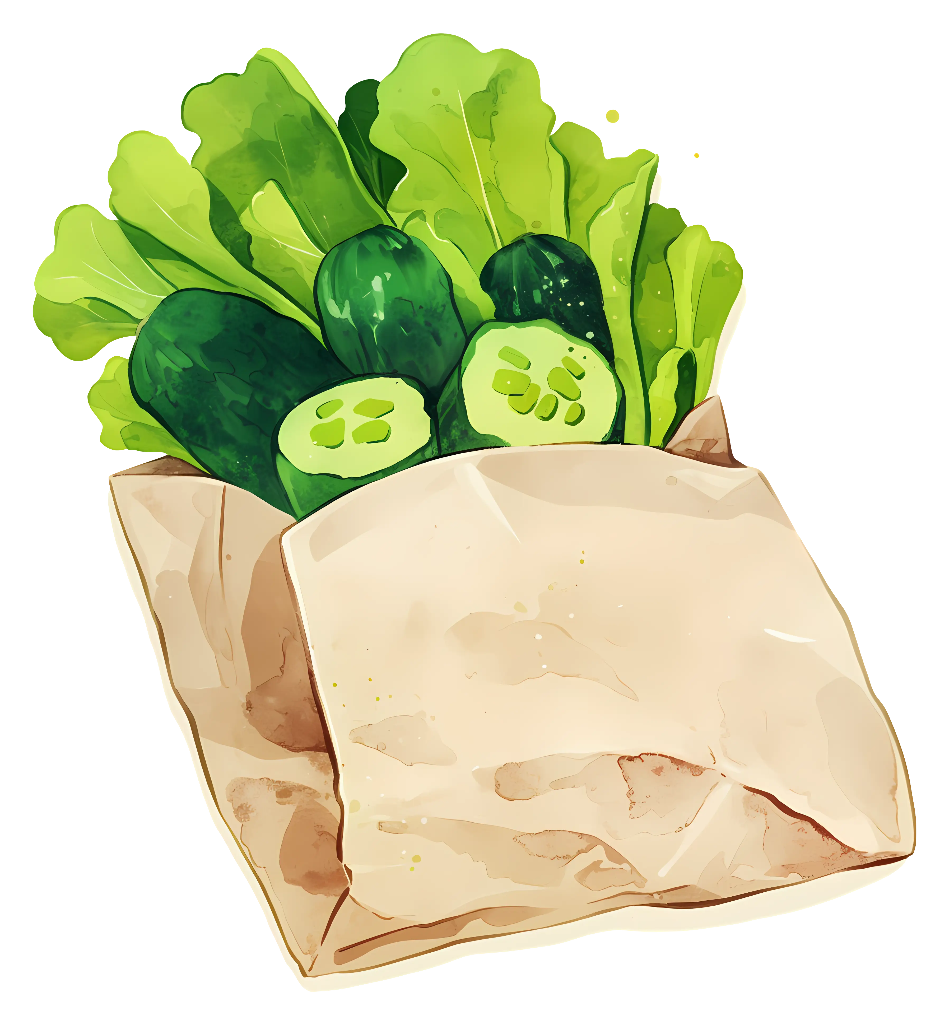 Fresh Vegetables in Paper Bag
