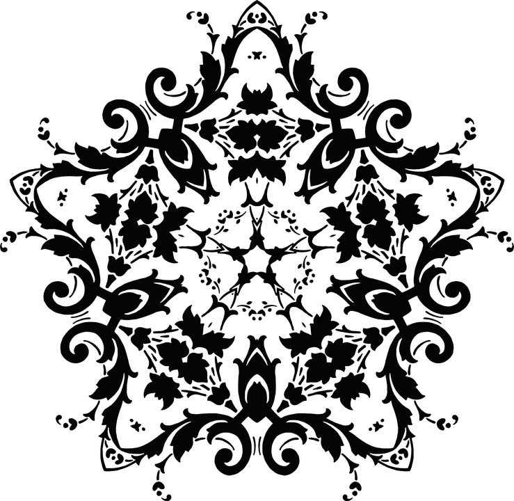 Black Floral Ornamental Design
