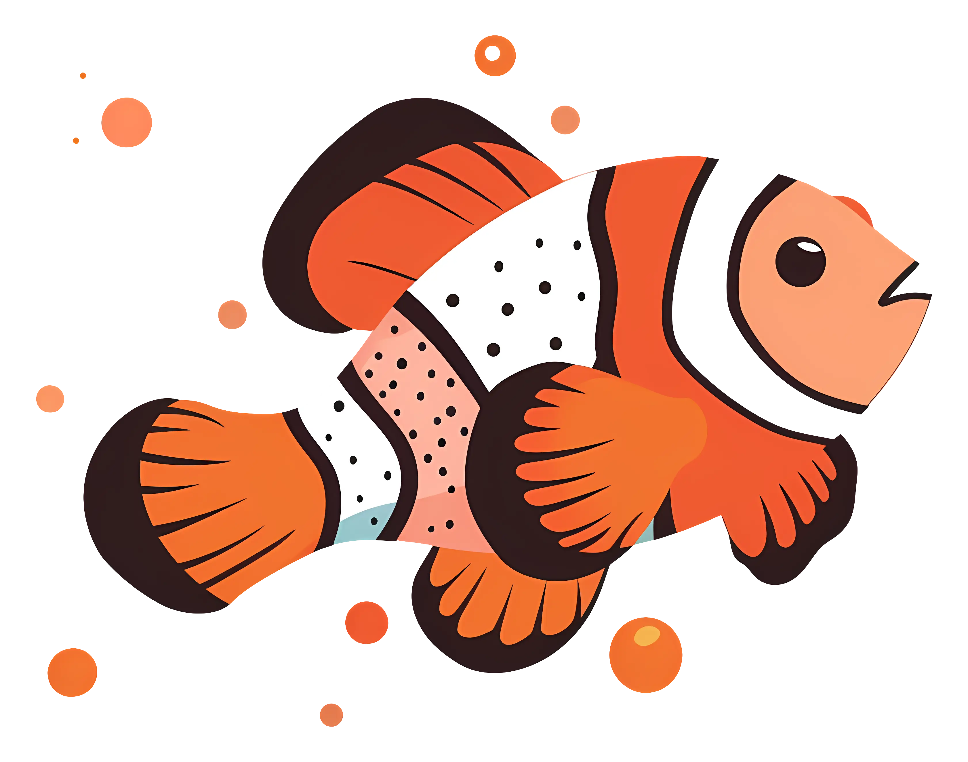 Cute Orange Fish Illustration