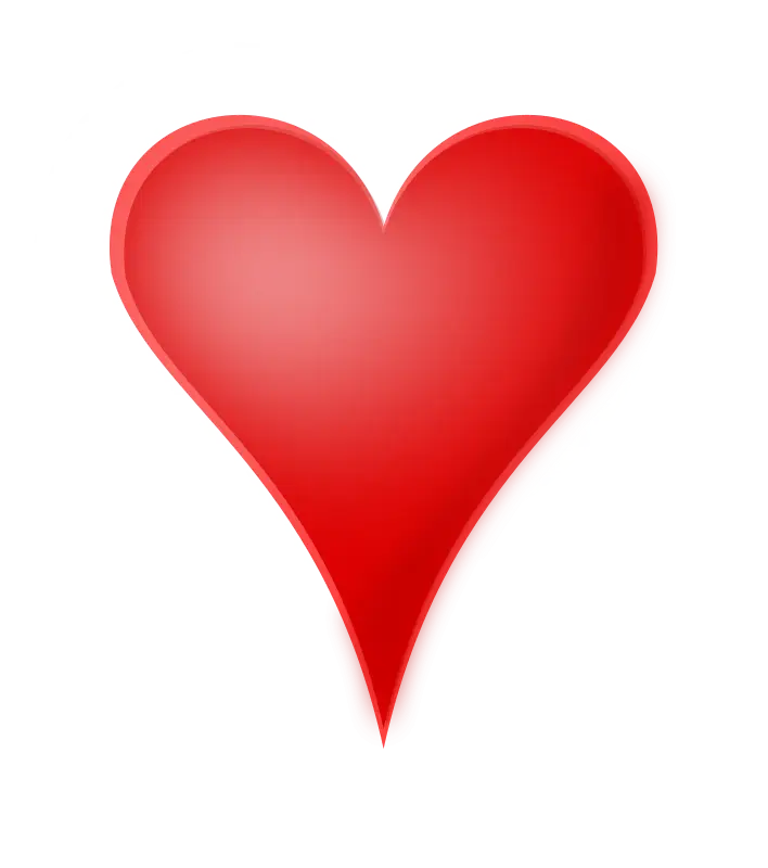 Shiny Red Heart Symbol for Love