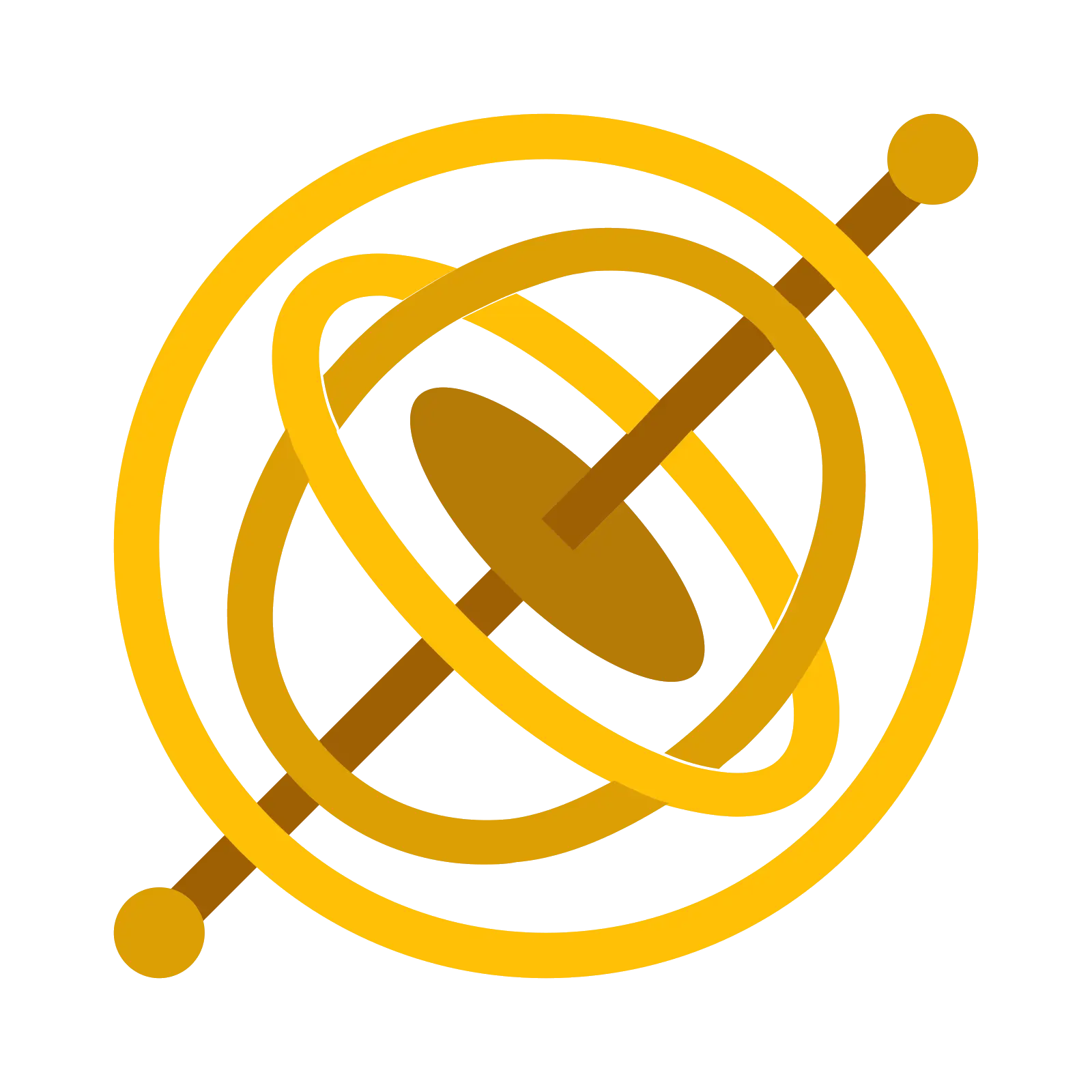 Yellow Gyroscope Illustration