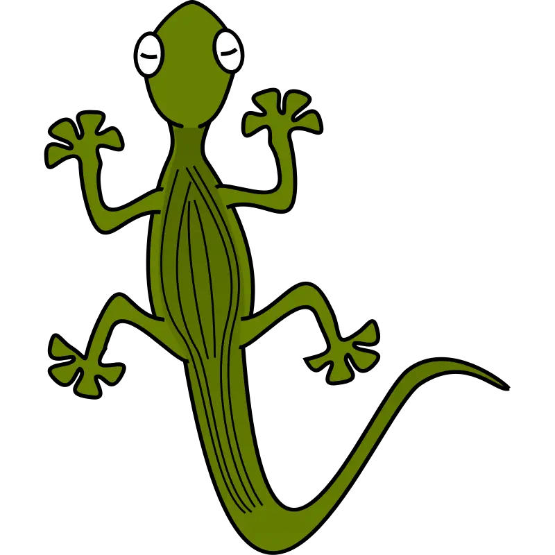 Cartoon Green Lizard