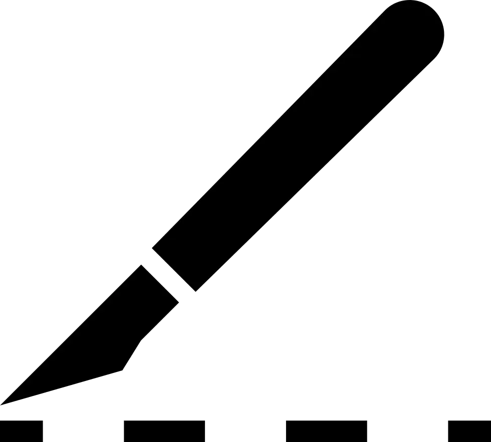 Minimalist Scalpel Icon for Medical Use