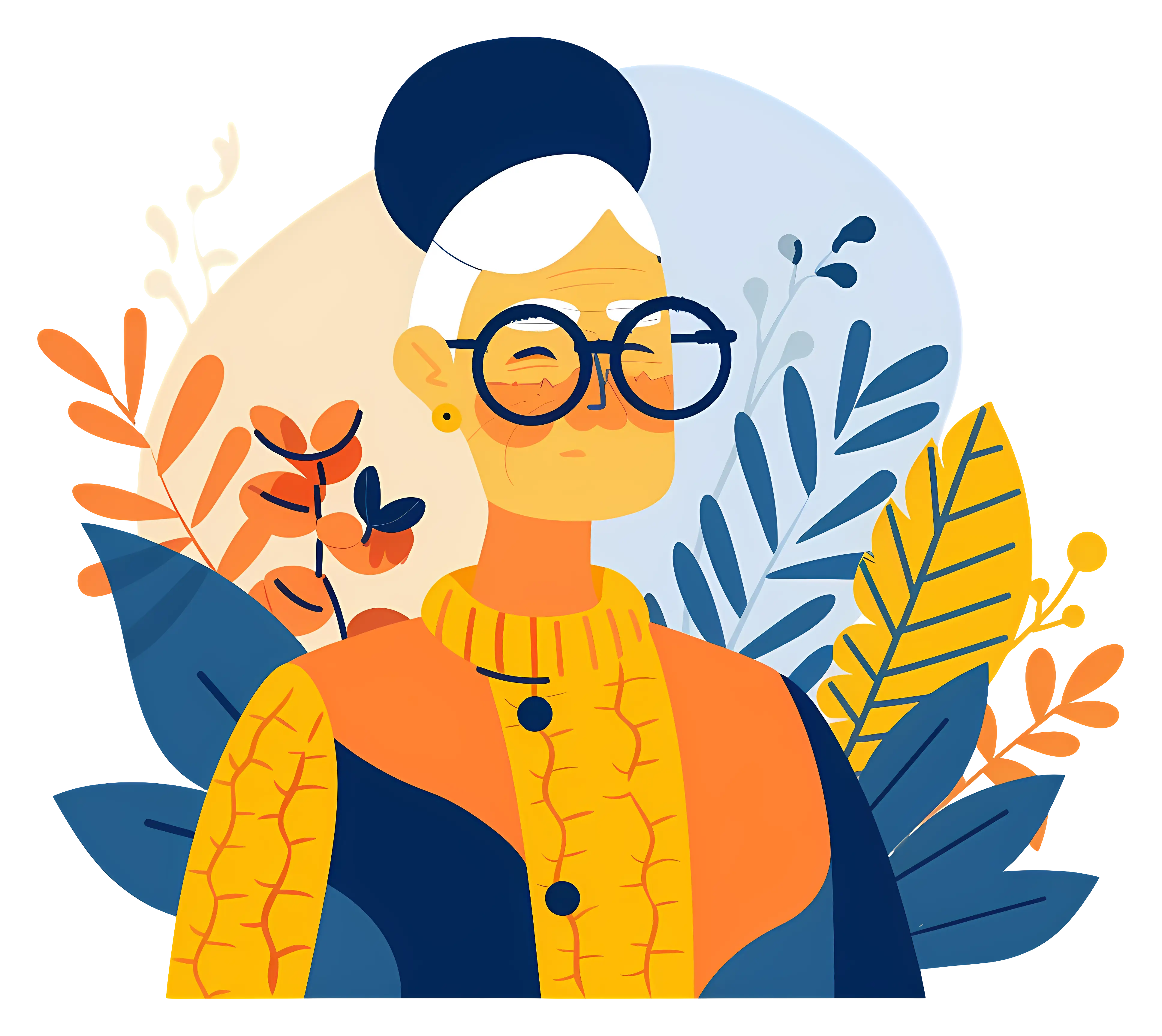 Elderly Woman with Glasses