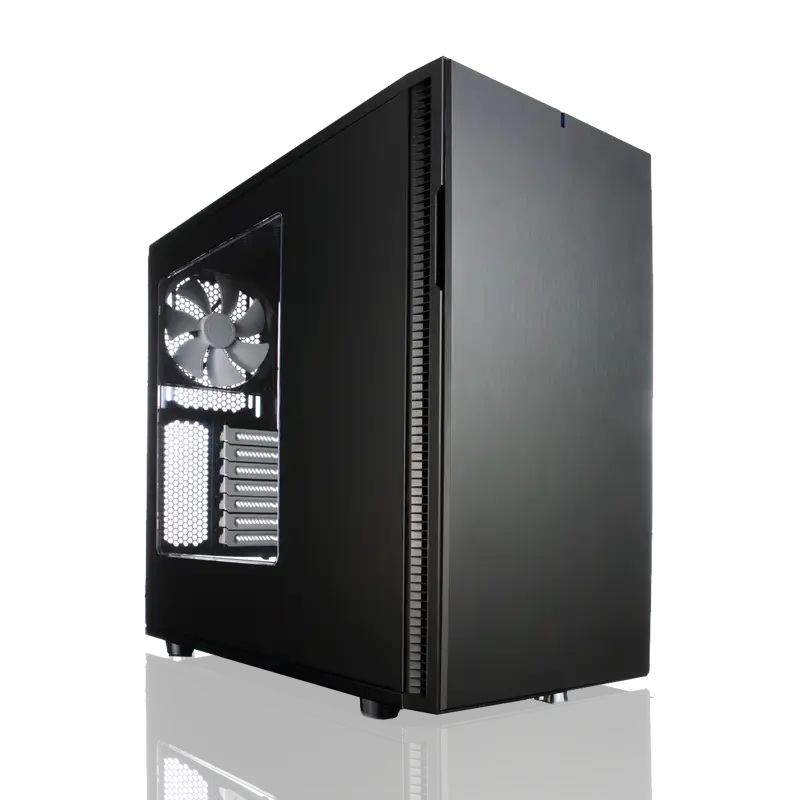 Sleek Black Computer Case for Desktop PCs