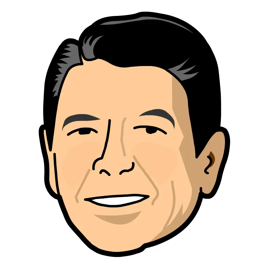 Cartoon Man&#039;s Face with Smile