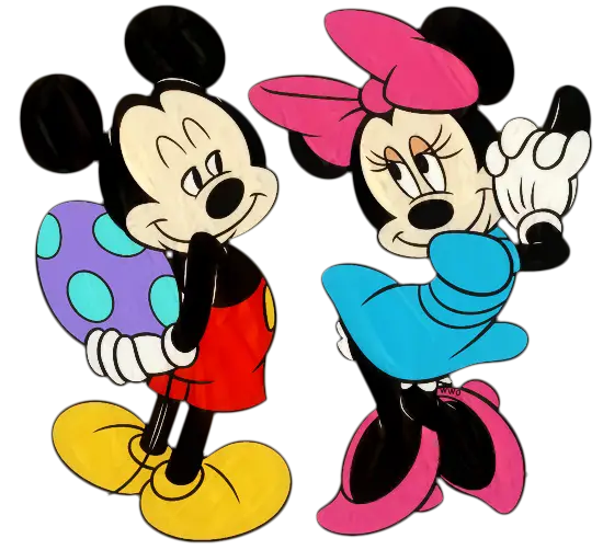 Mickey and Minnie Cartoon Illustration
