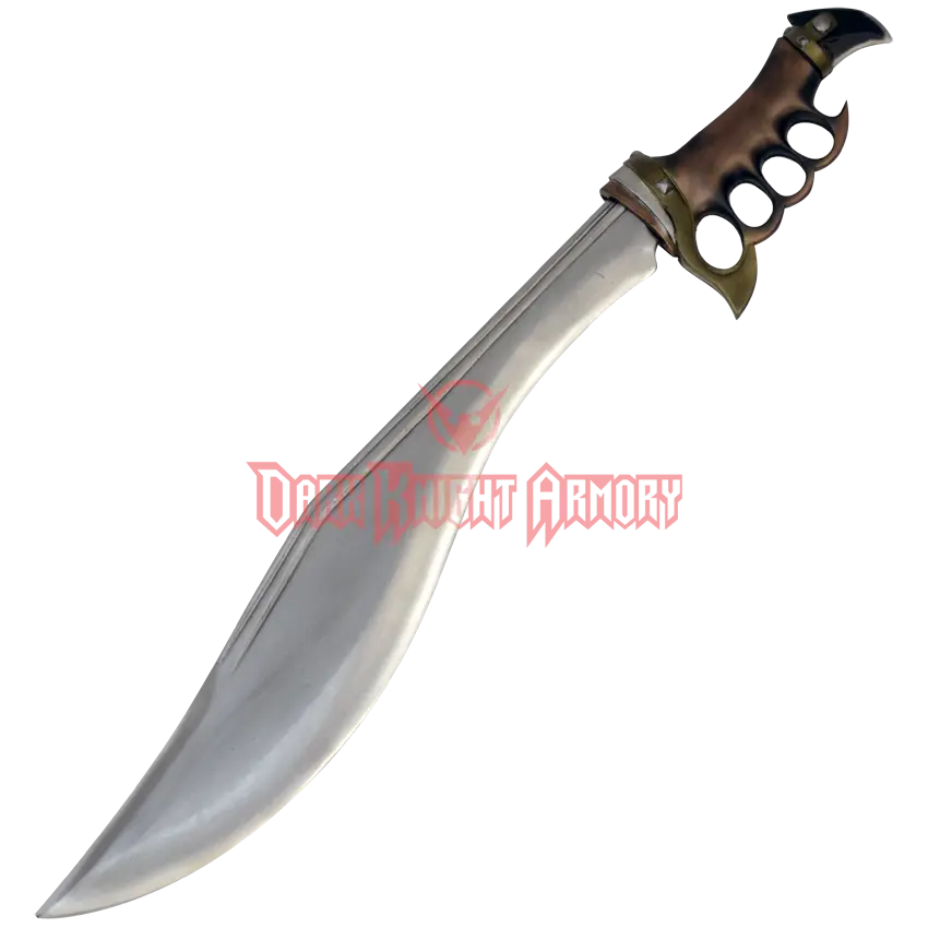 Combat Knife with Knuckle Guard Design