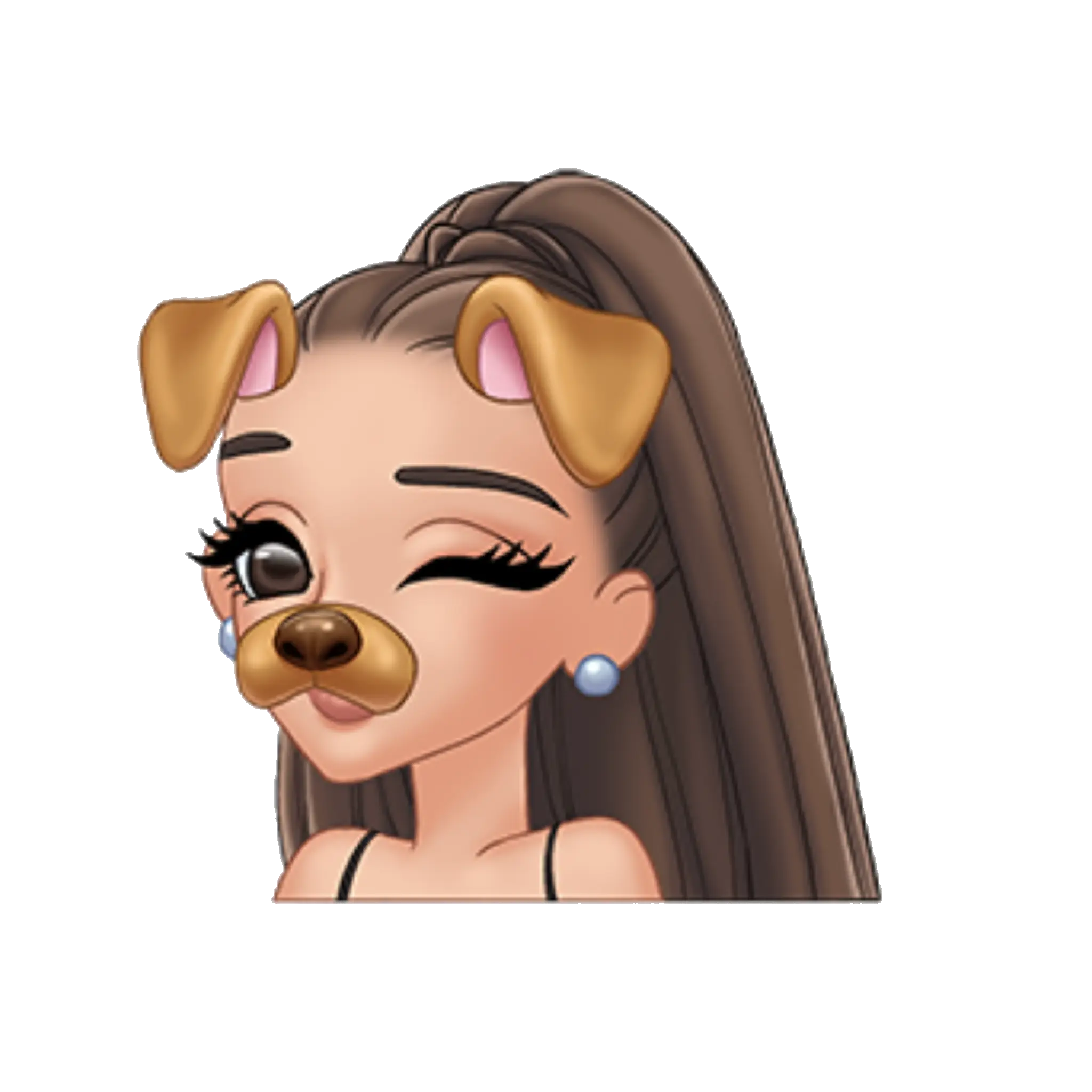 Winking Emoji with Dog Ears