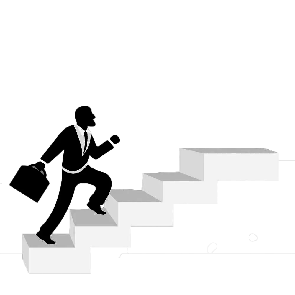 Businessman Climbing Stairs