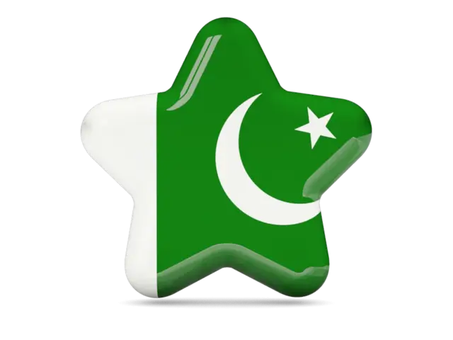 Star Shaped Pakistan Flag