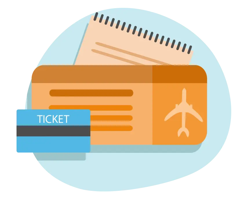 Airplane Ticket Illustration