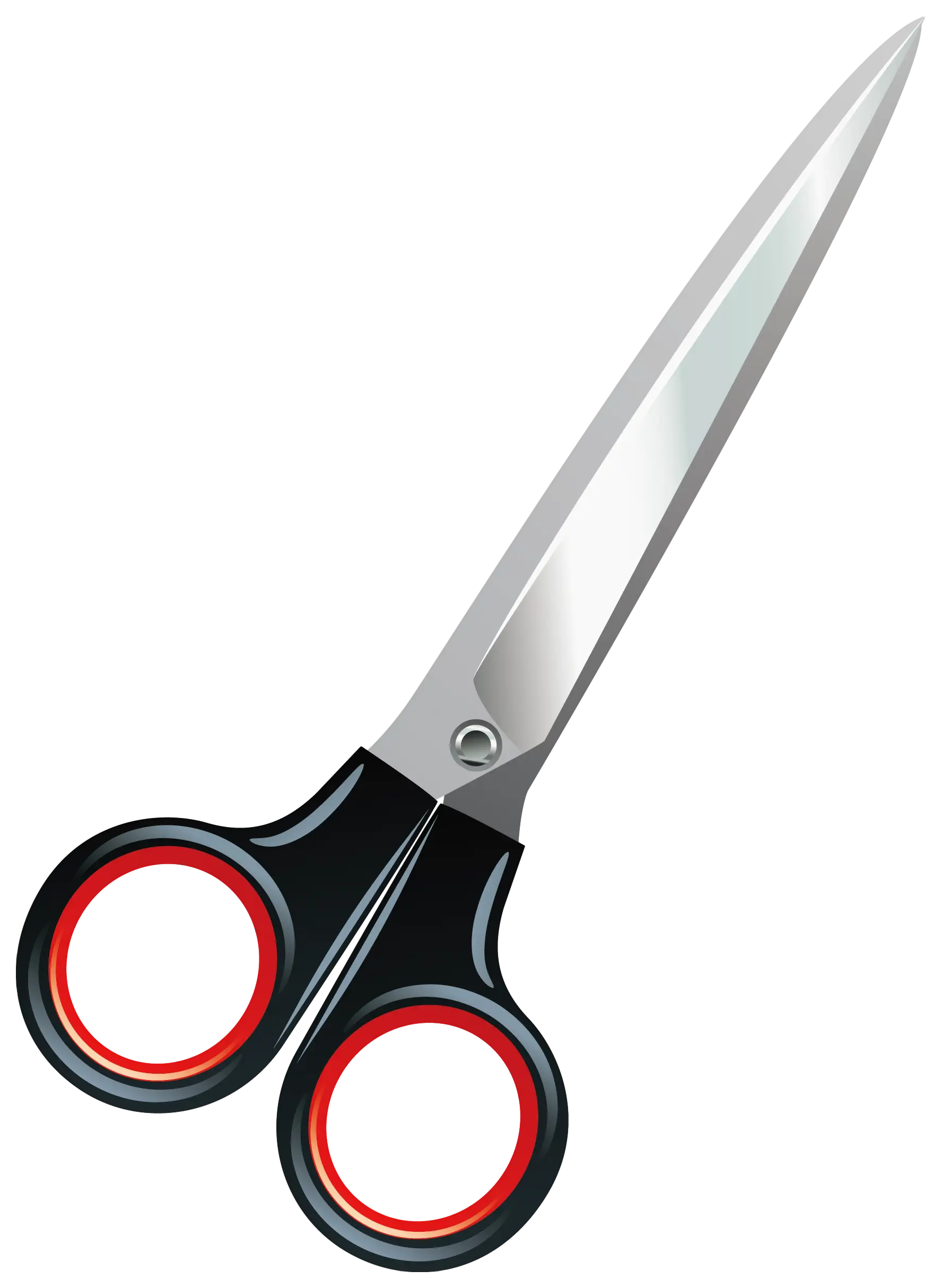 Black and Red Scissors Illustration