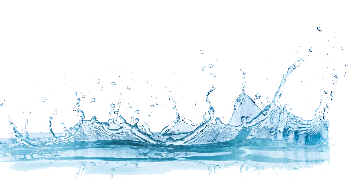 Blue Water Splash on Transparent Background
