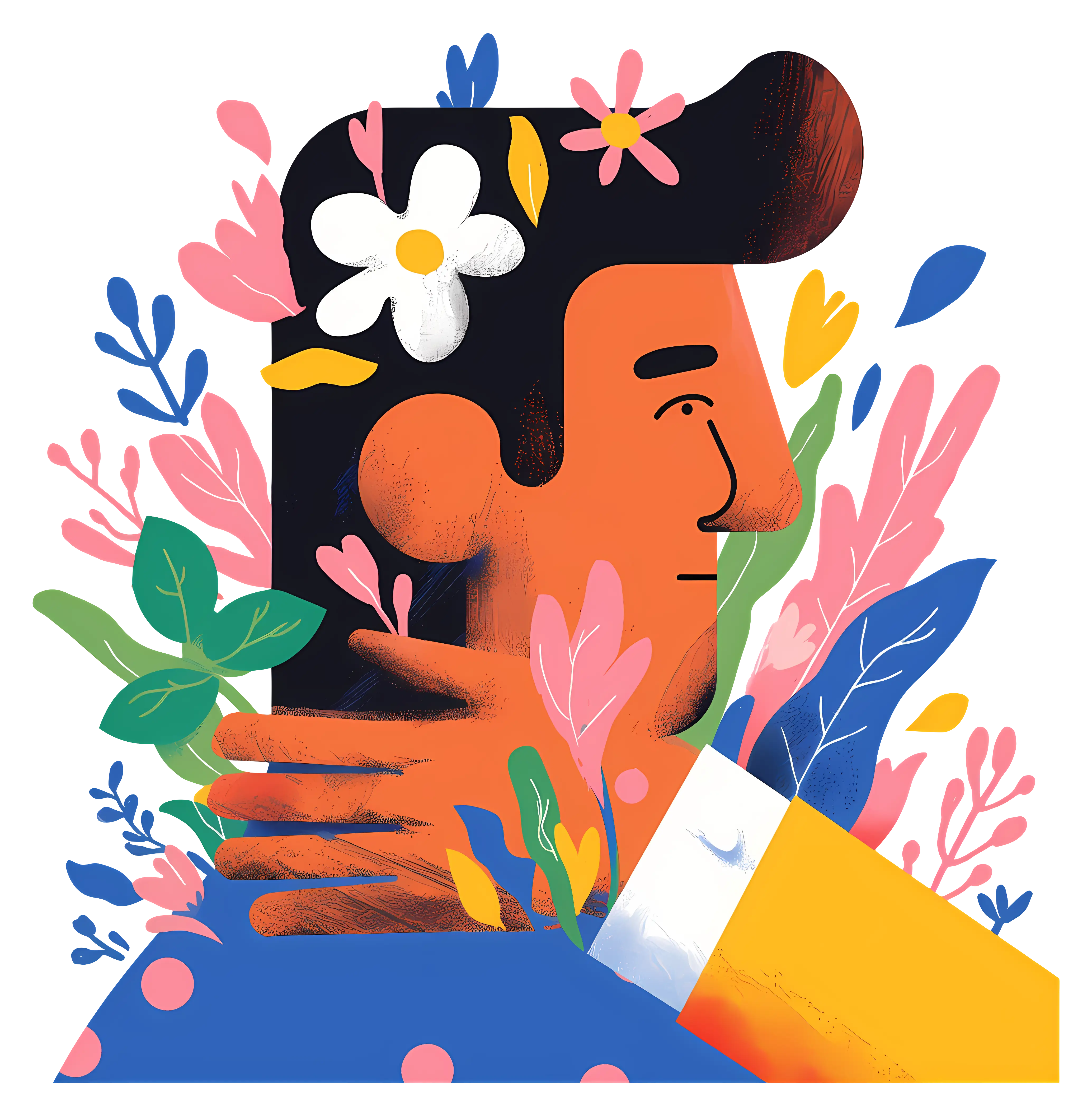 Floral Portrait Illustration