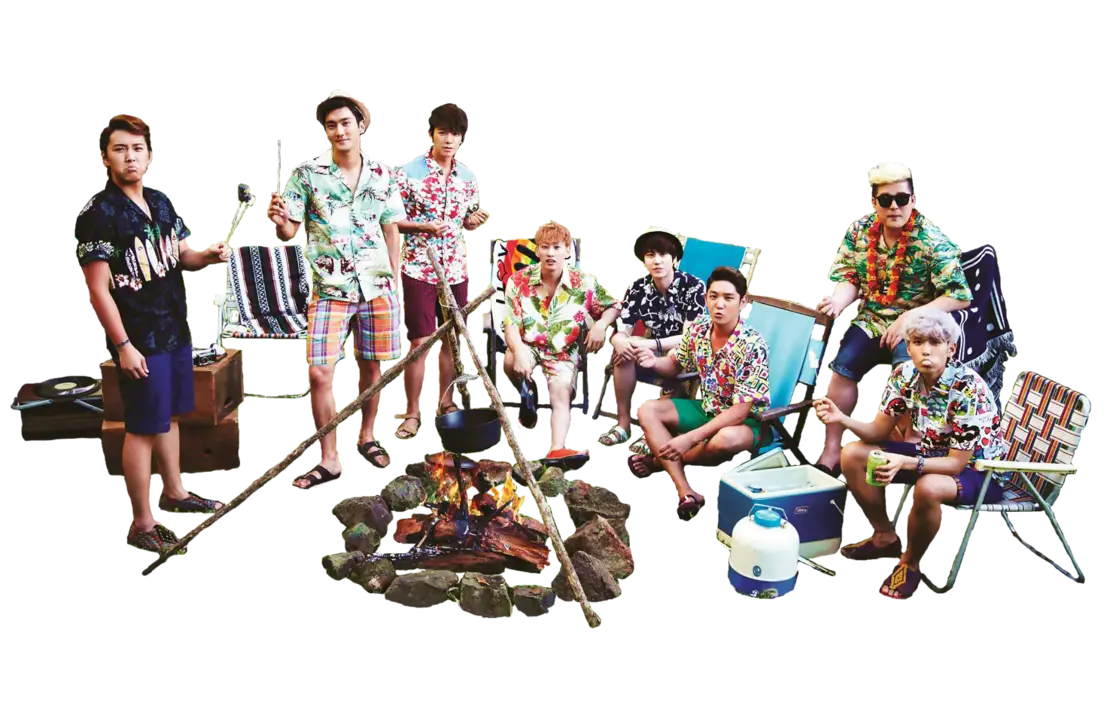Group of People Camping Activity
