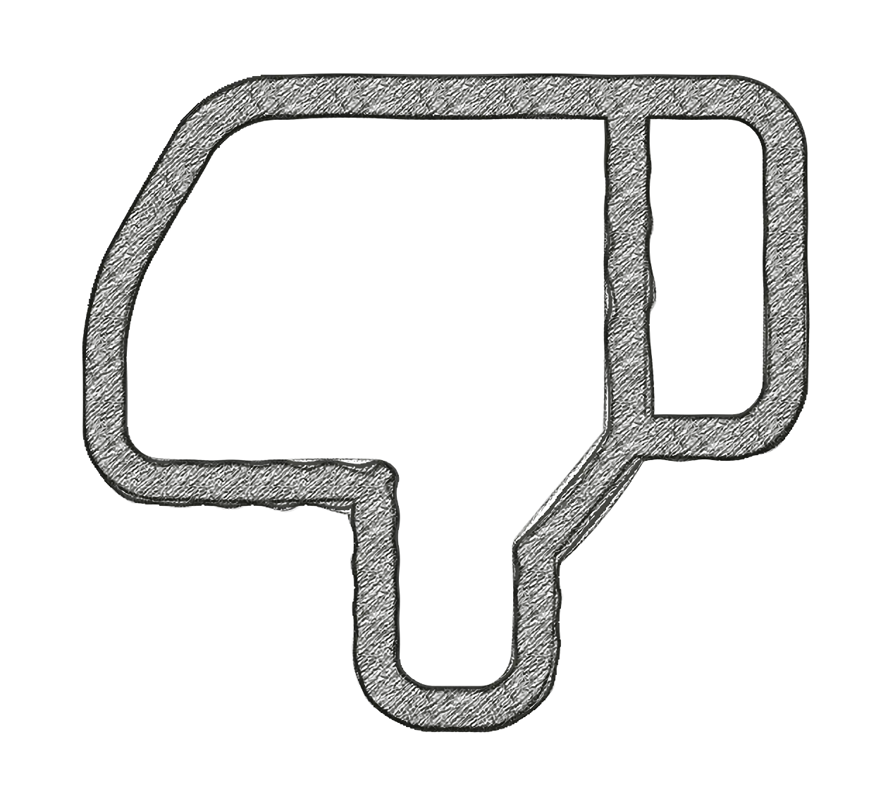 Thumbs-Down Symbol Outline