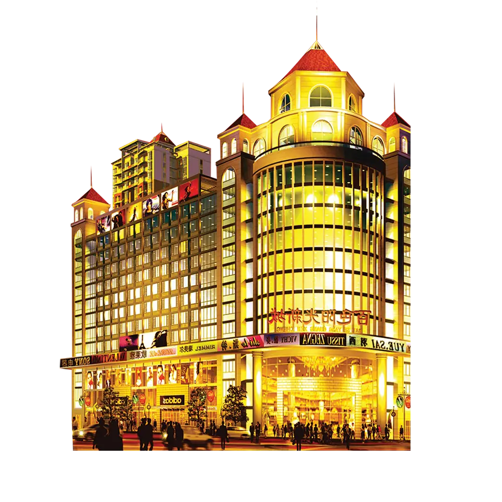 Illuminated Building at Night
