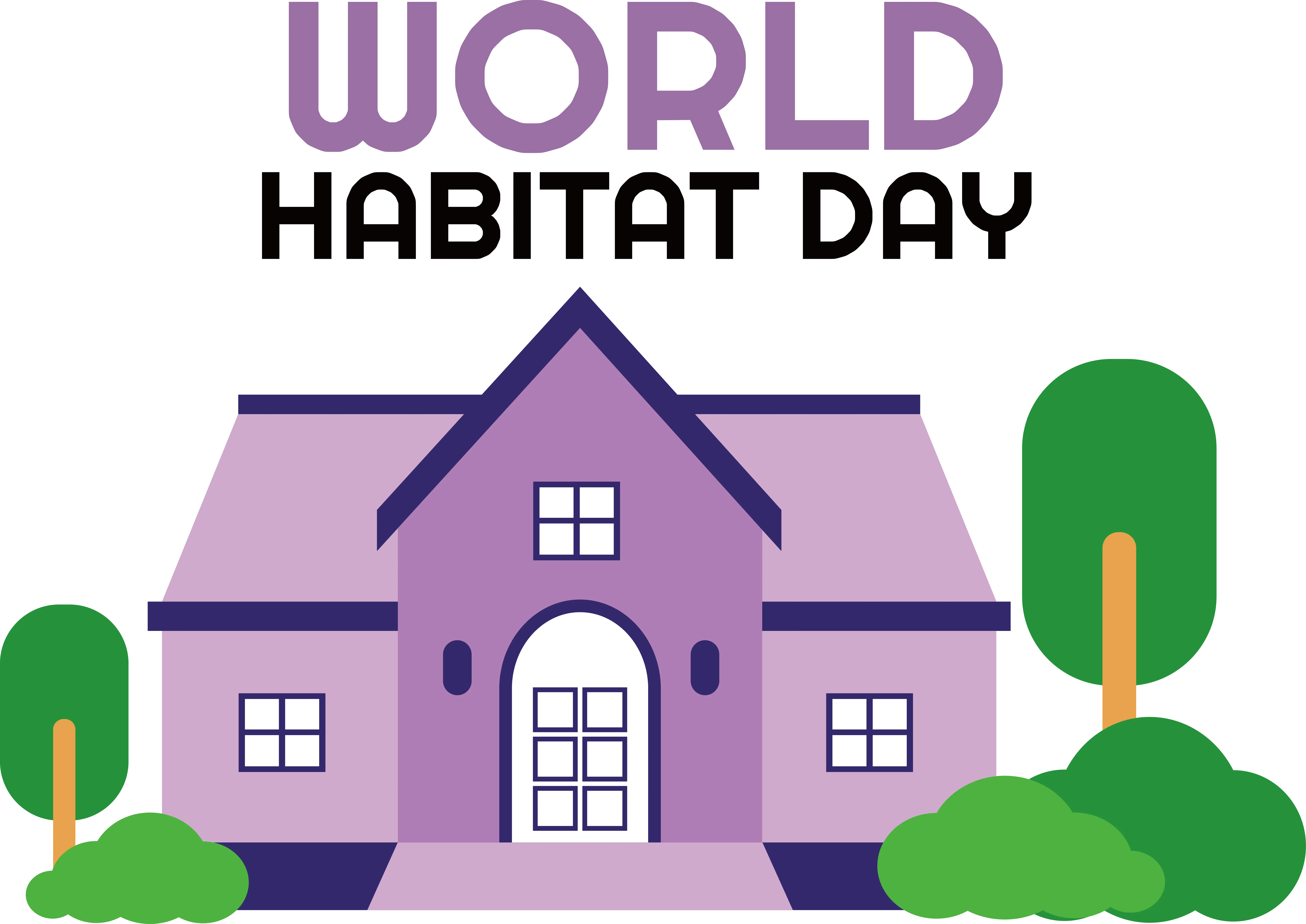 Purple House Design for World Habitat Day
