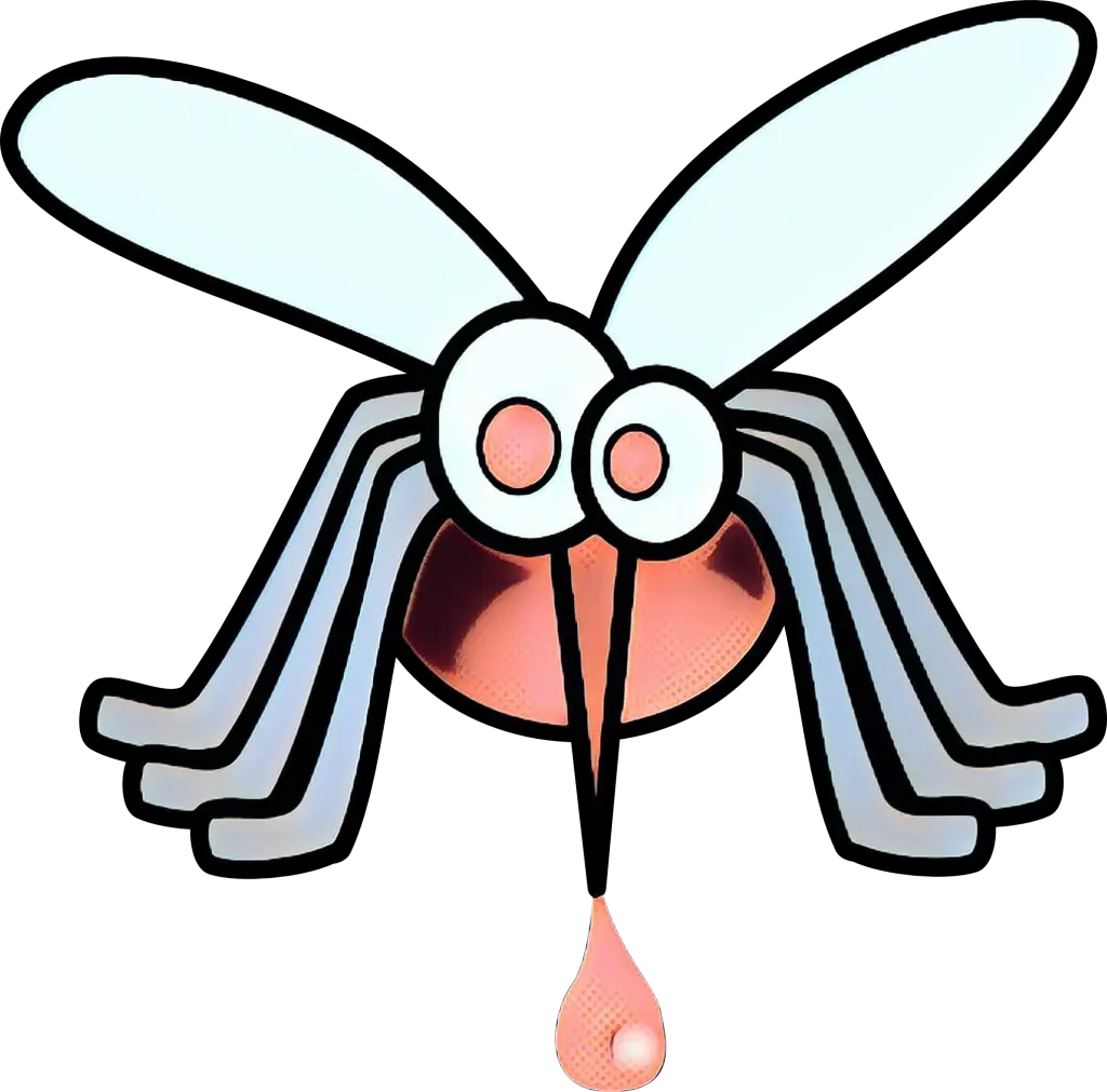 Funny Mosquito Cartoon Illustration