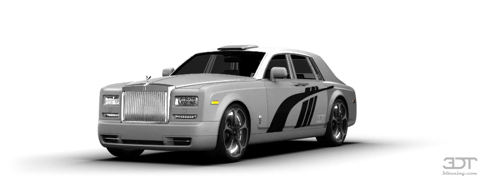 Silver Luxury Sedan with Bold Graphics