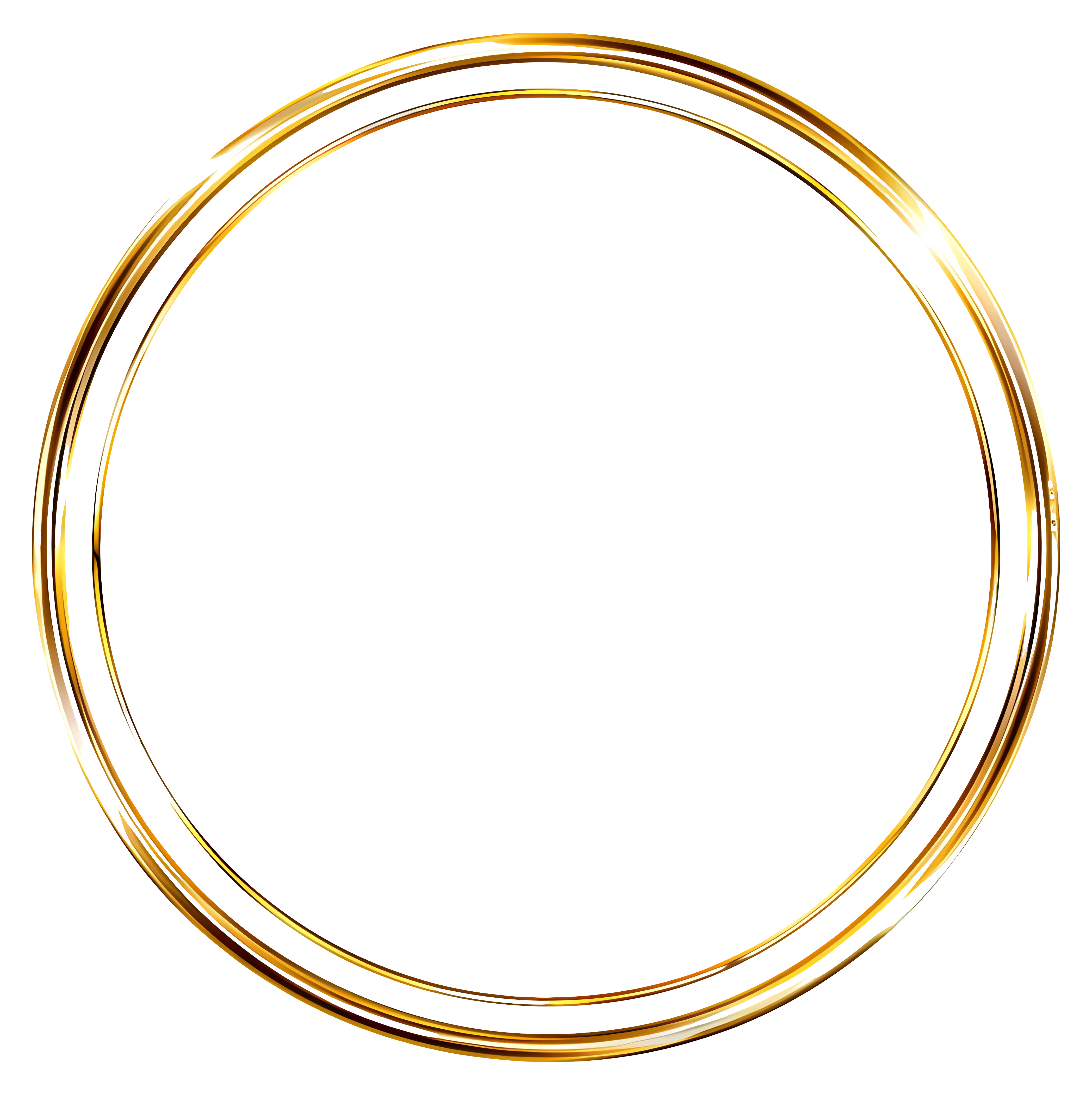 Elegant Gold Double-Ring Round Frame