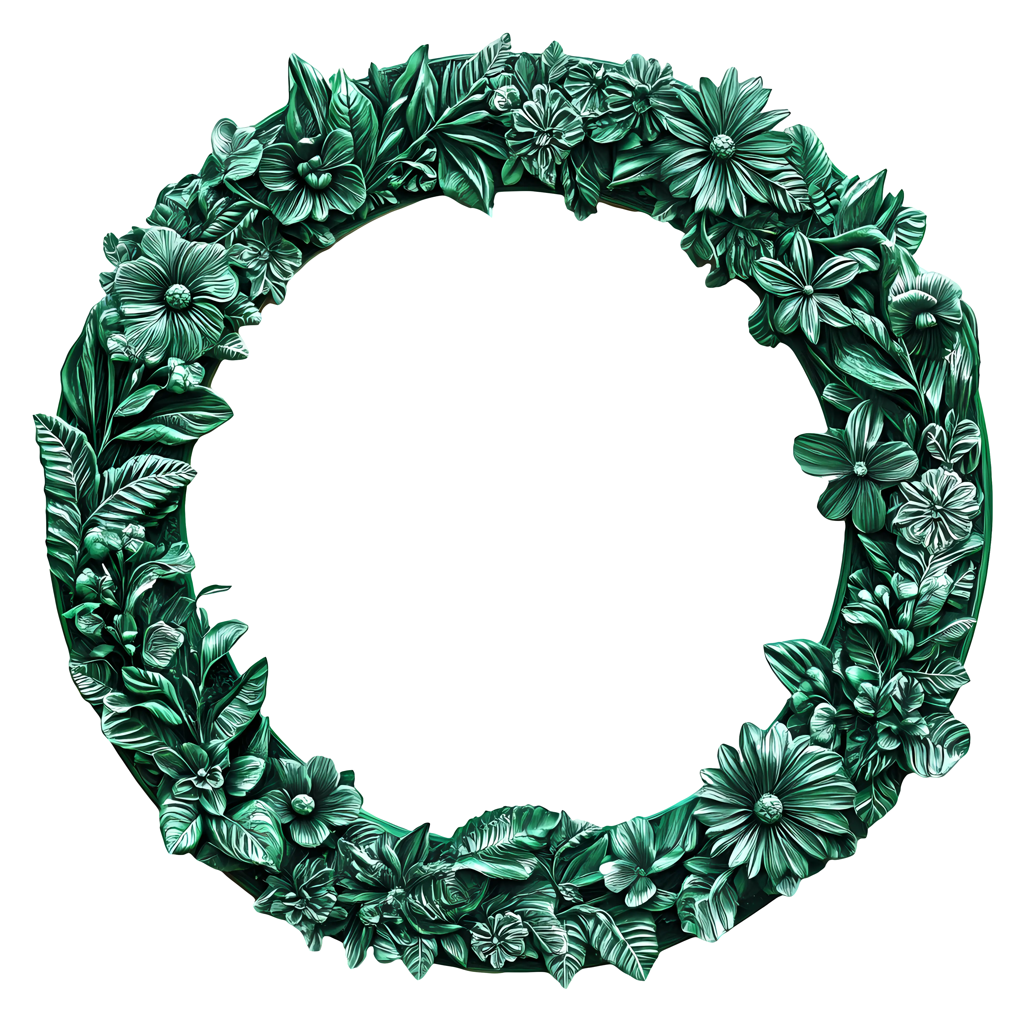 Green Floral Wreath Decoration