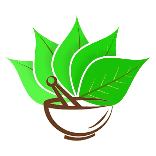 Green Leaves and Bowl Herbal Logo