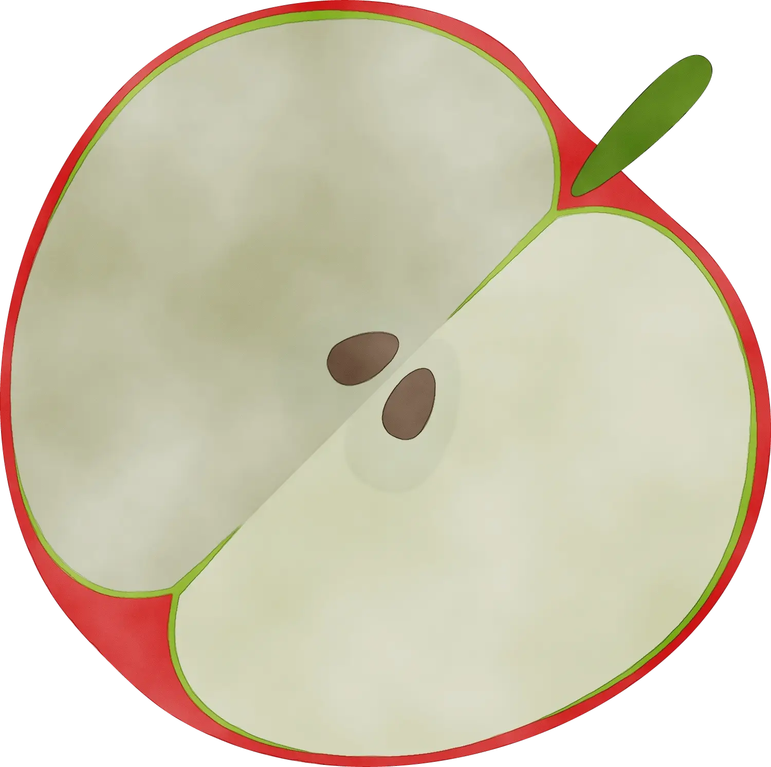 Illustration of a Sliced Red Apple