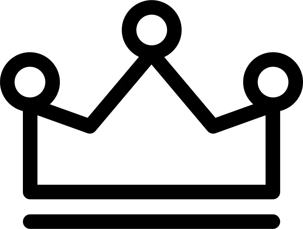 Minimalist Crown Icon Representing Royalty and Prestige