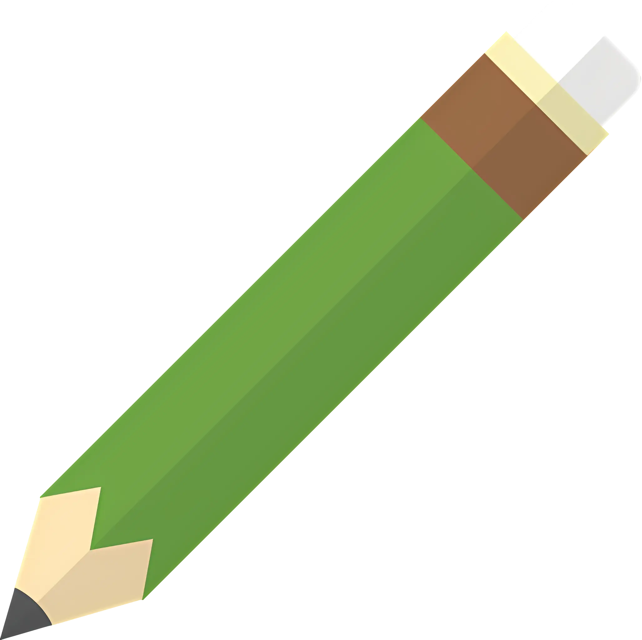 Green Cartoon Drawing of a Pencil
