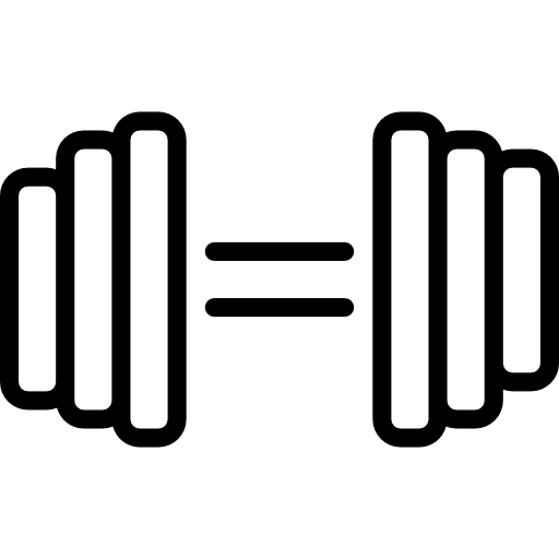 Black Dumbbell Icon for Fitness