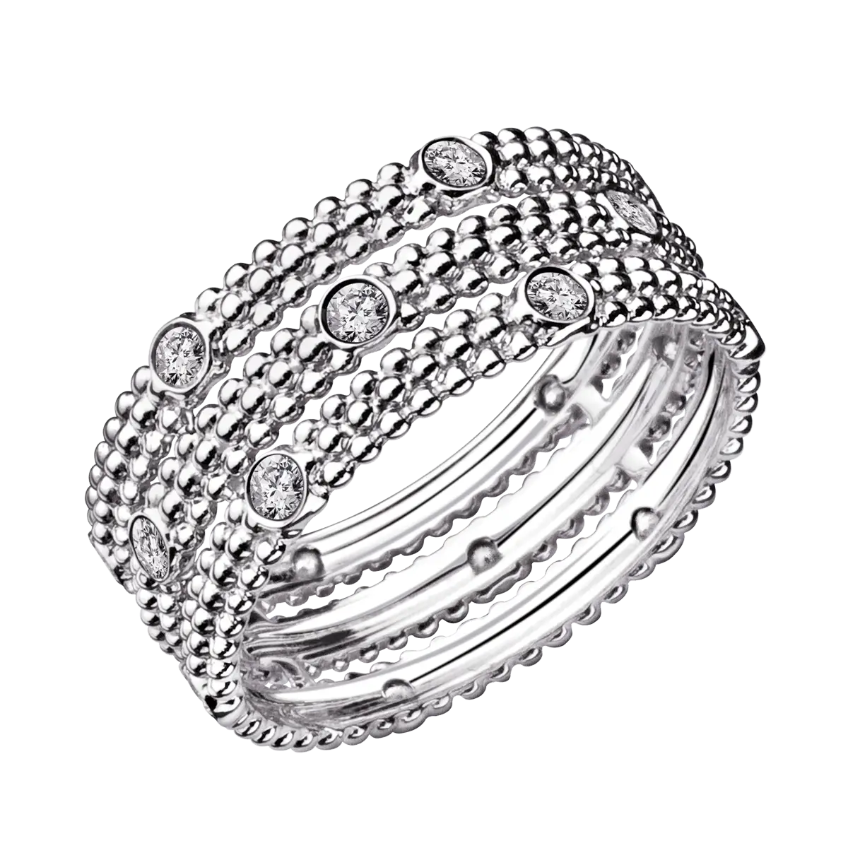 Elegant Silver Ring with Diamonds