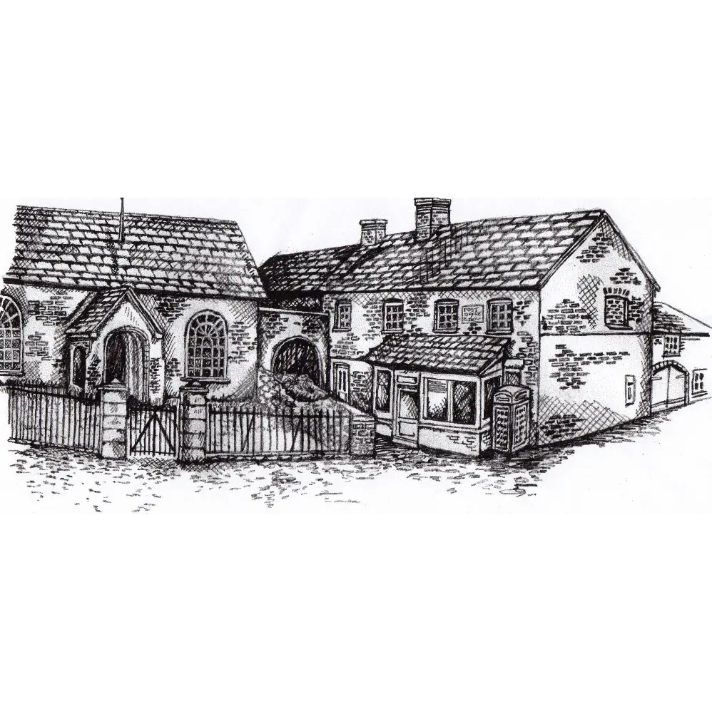 Black and White House Sketch Art
