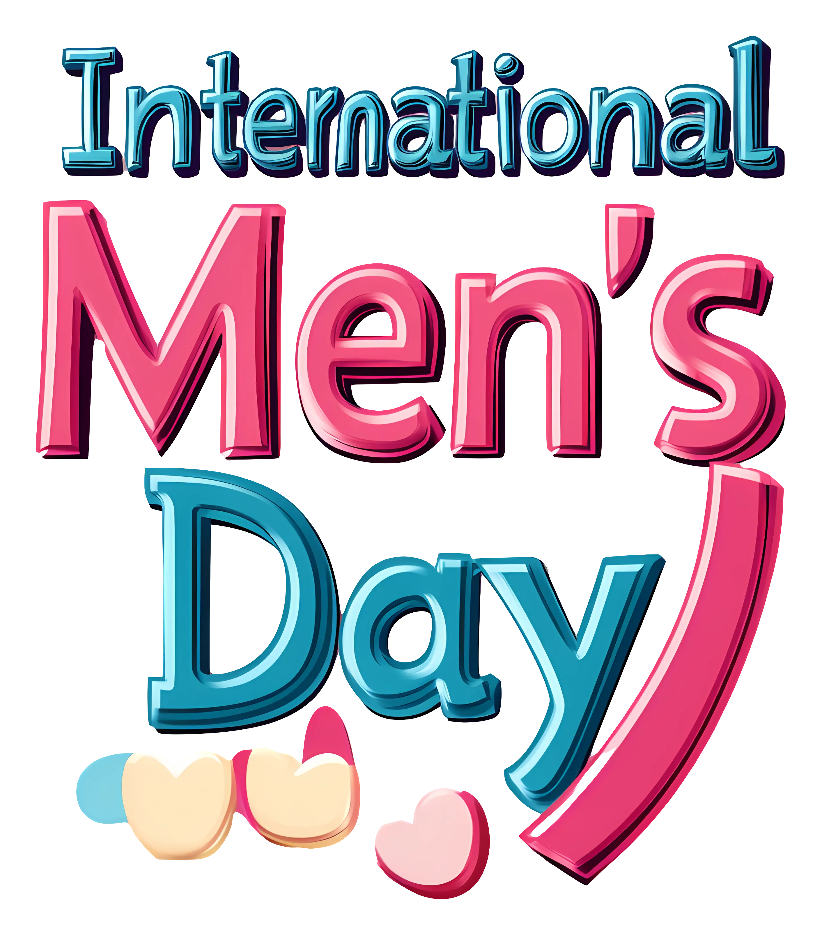 International Men&#039;s Day Typography Logo Design