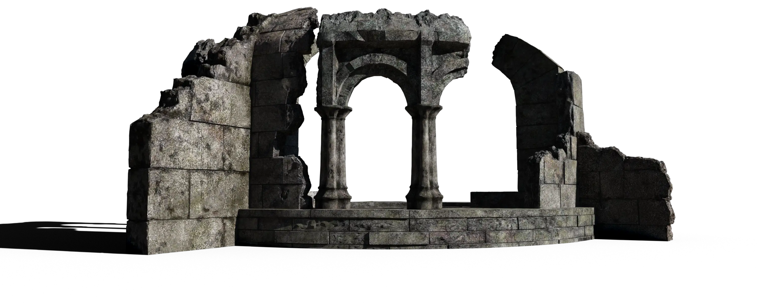 Ancient Ruins with Arches