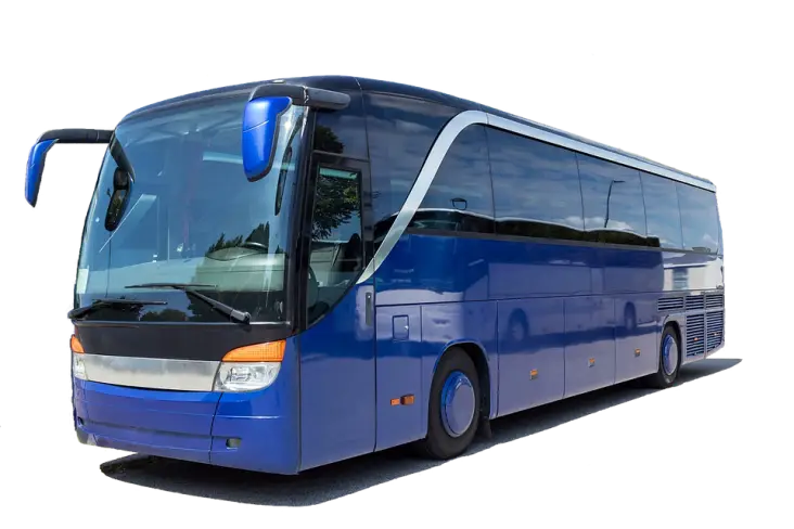 Modern Blue Travel Bus