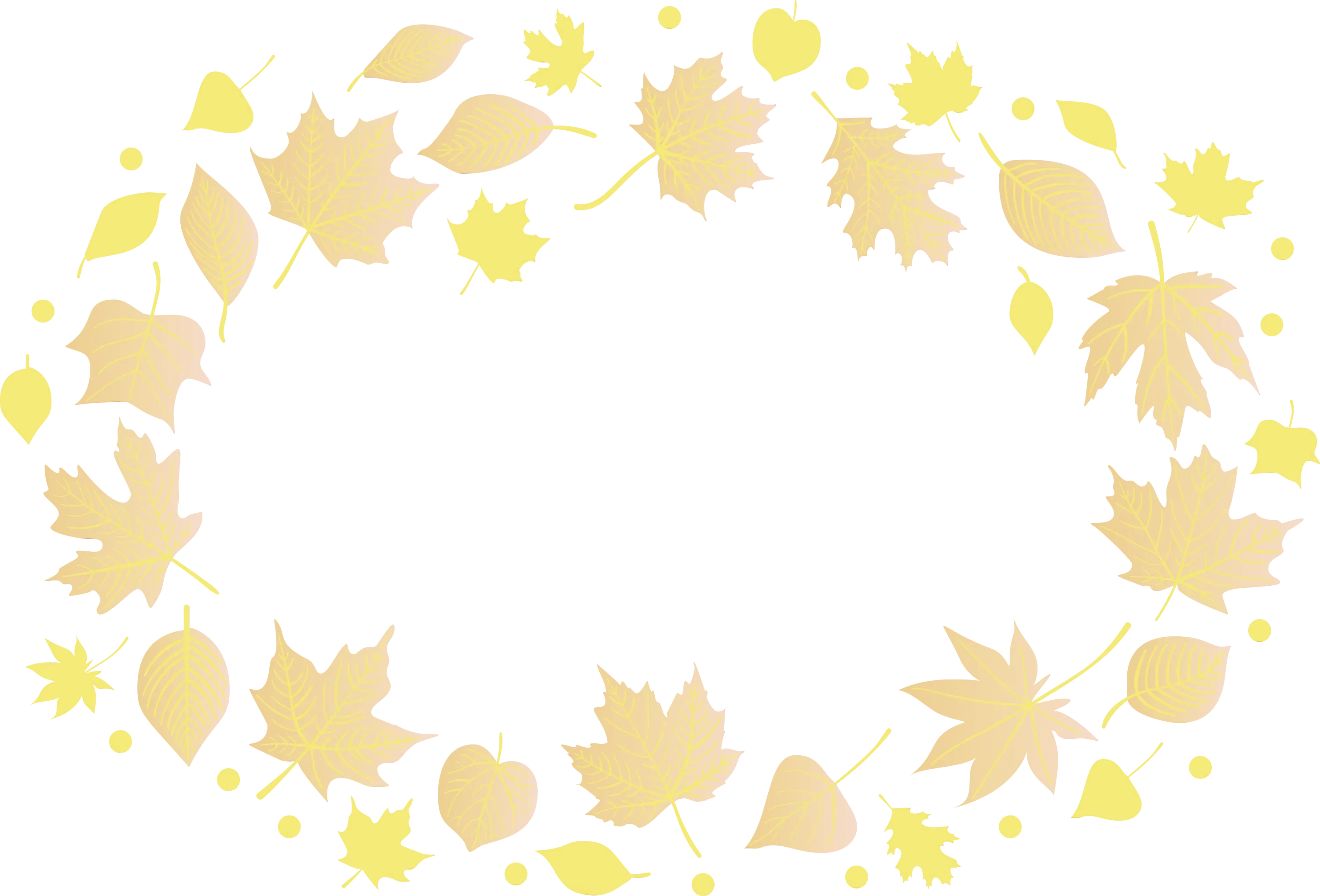 Yellow Autumn Leaves Frame